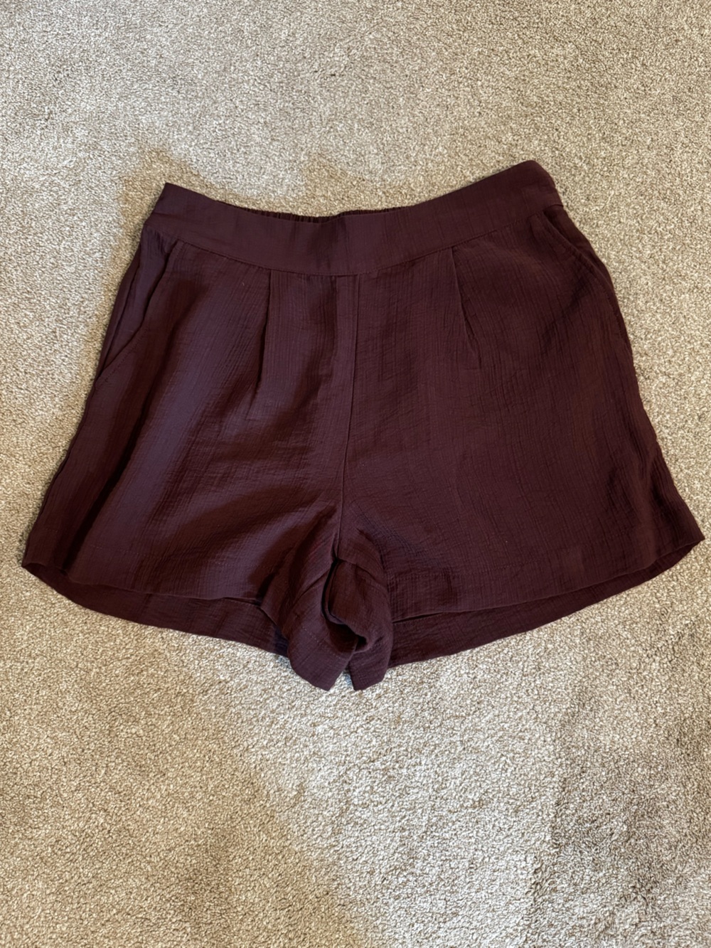 a new day Plum Textured Women's Shorts